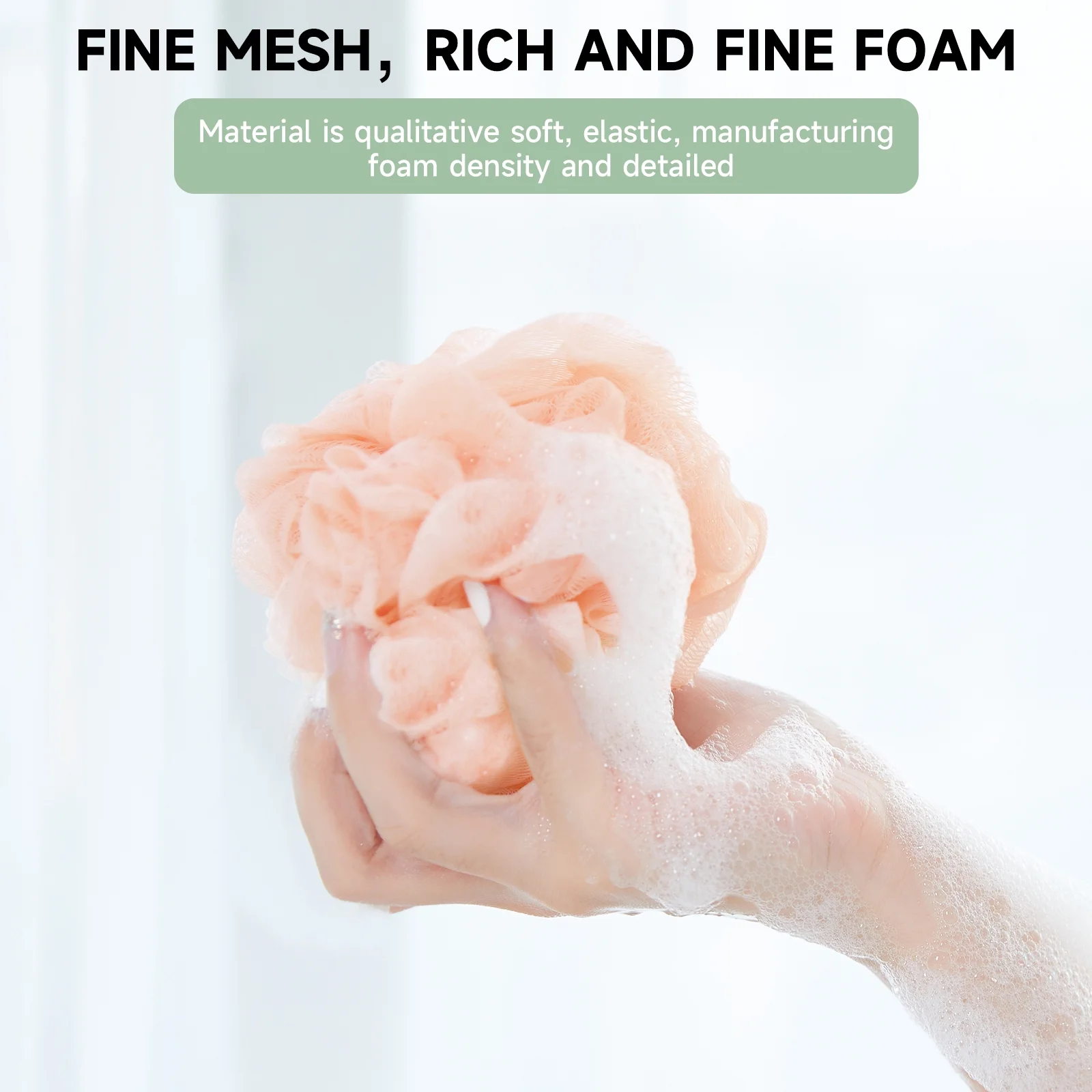Metene Shower Loofah Sponge 3 Pack, Body Wash Scrubber Exfoliator Loofa, Men Women Bathing Accessorie - Image 4