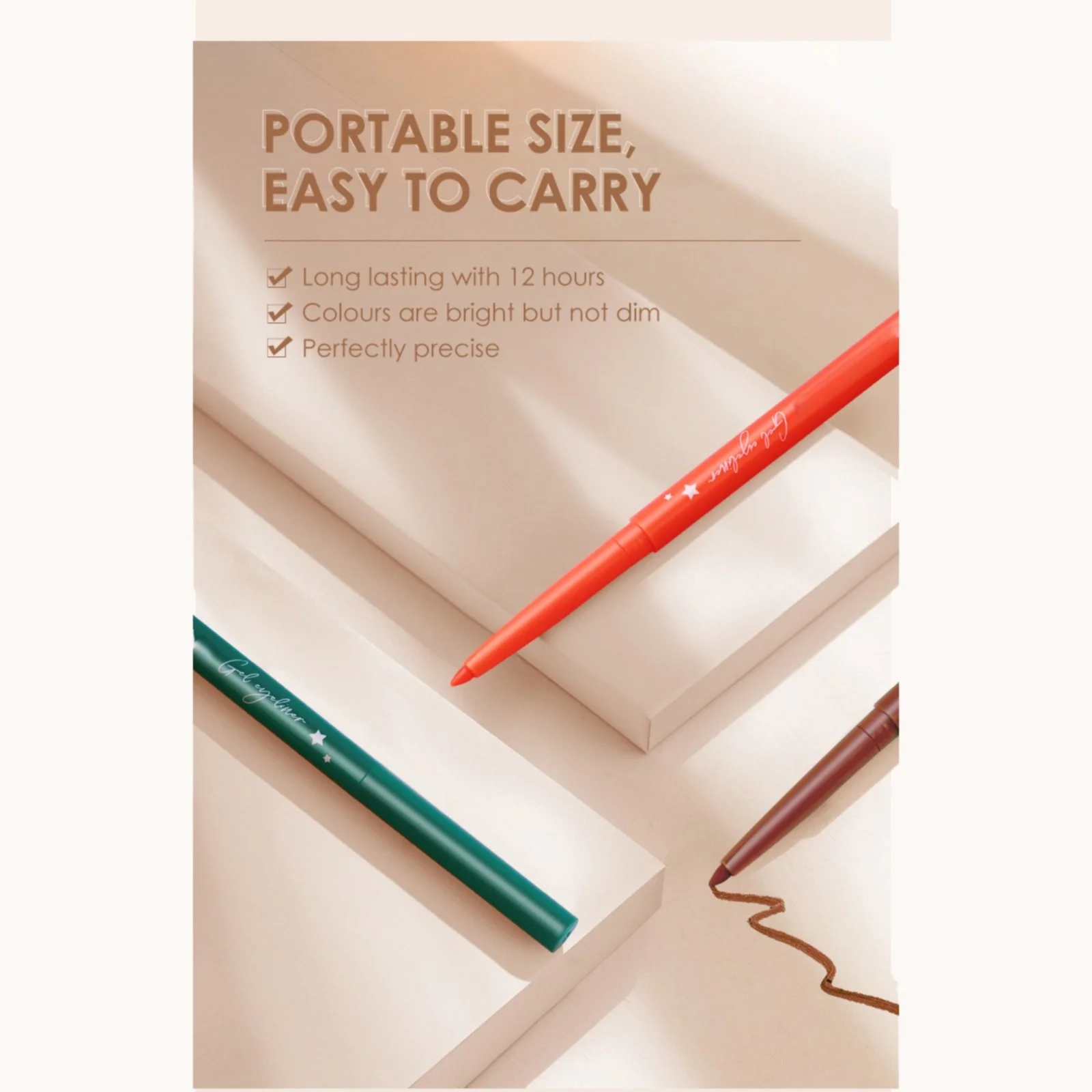 Eyeliner 12 Colors Eyeliner Set Natural Black Eyeliner Proof Long Lasting Gel Pencils Liner Rainbow Eyeliner Makeup Set Makeup Beauty Tools Clearance Back to Dorm for wedding - Image 10