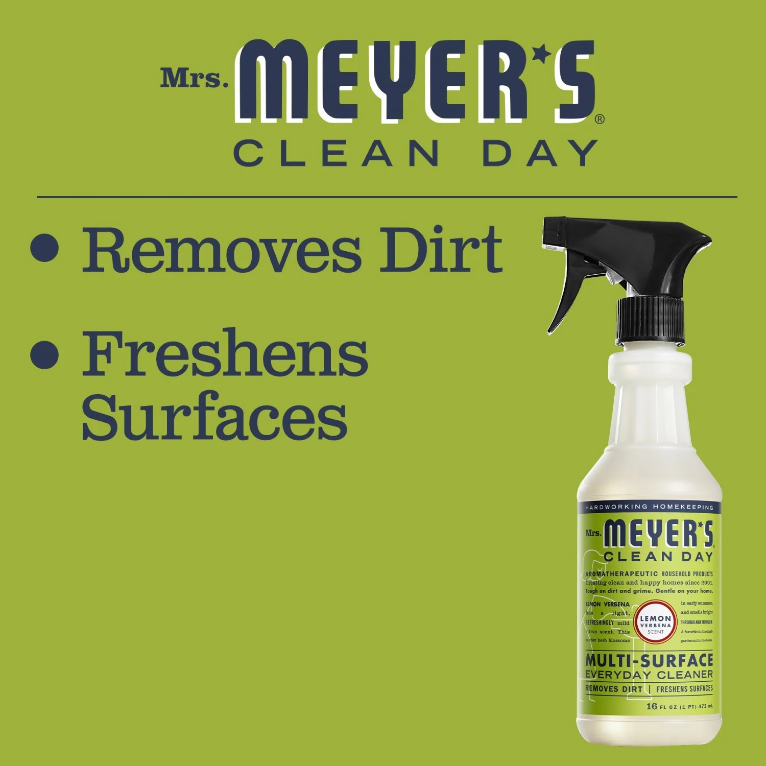 Mrs. Meyer’s Clean Day Multi-Surface Everyday Cleaner, Lemon Verbena Scent, 16 Ounce Bottle - Image 4