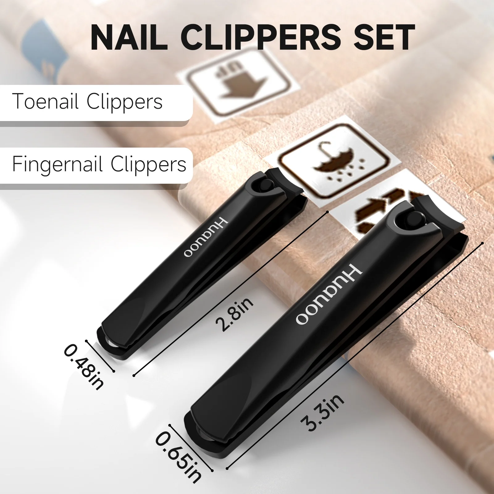 Nail Clipper, Stainless Steel Fingernails & Toenails Clippers & Nail File Sharp with Case, Set of 2 - Image 7