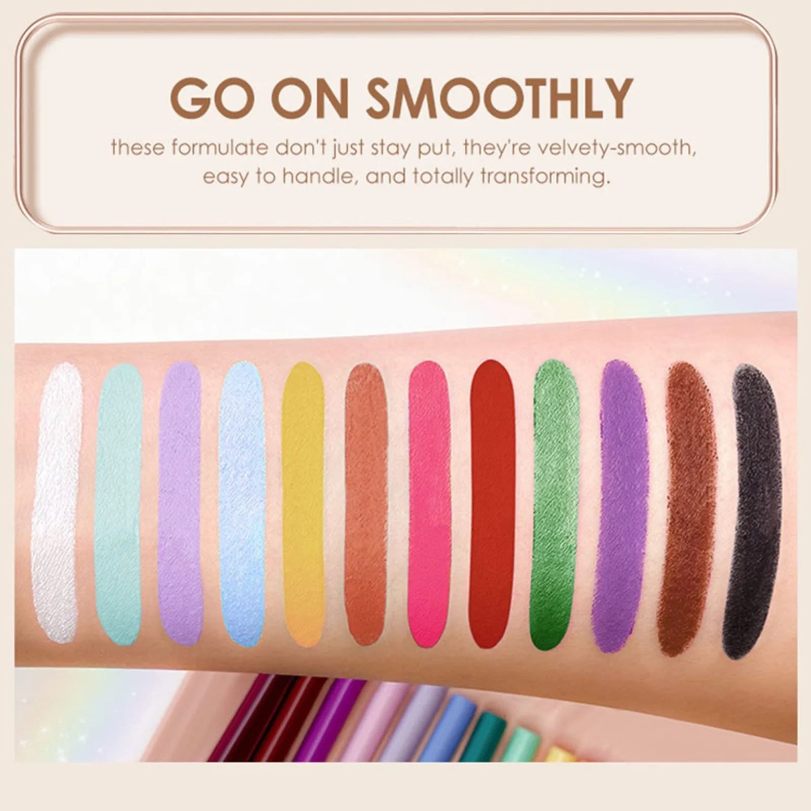 Eyeliner 12 Colors Eyeliner Set Natural Black Eyeliner Proof Long Lasting Gel Pencils Liner Rainbow Eyeliner Makeup Set Makeup Beauty Tools Clearance Back to Dorm for wedding - Image 7