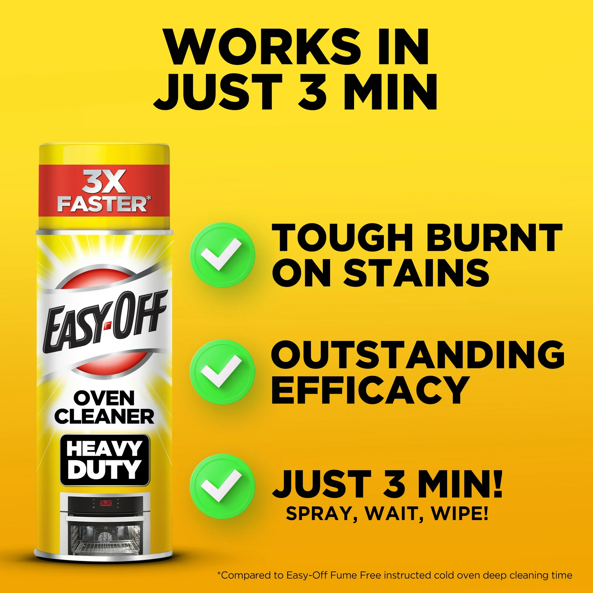 Easy-Off Heavy Duty Oven Cleaner and Degreaser Foam Spray, 14.5oz - Image 4