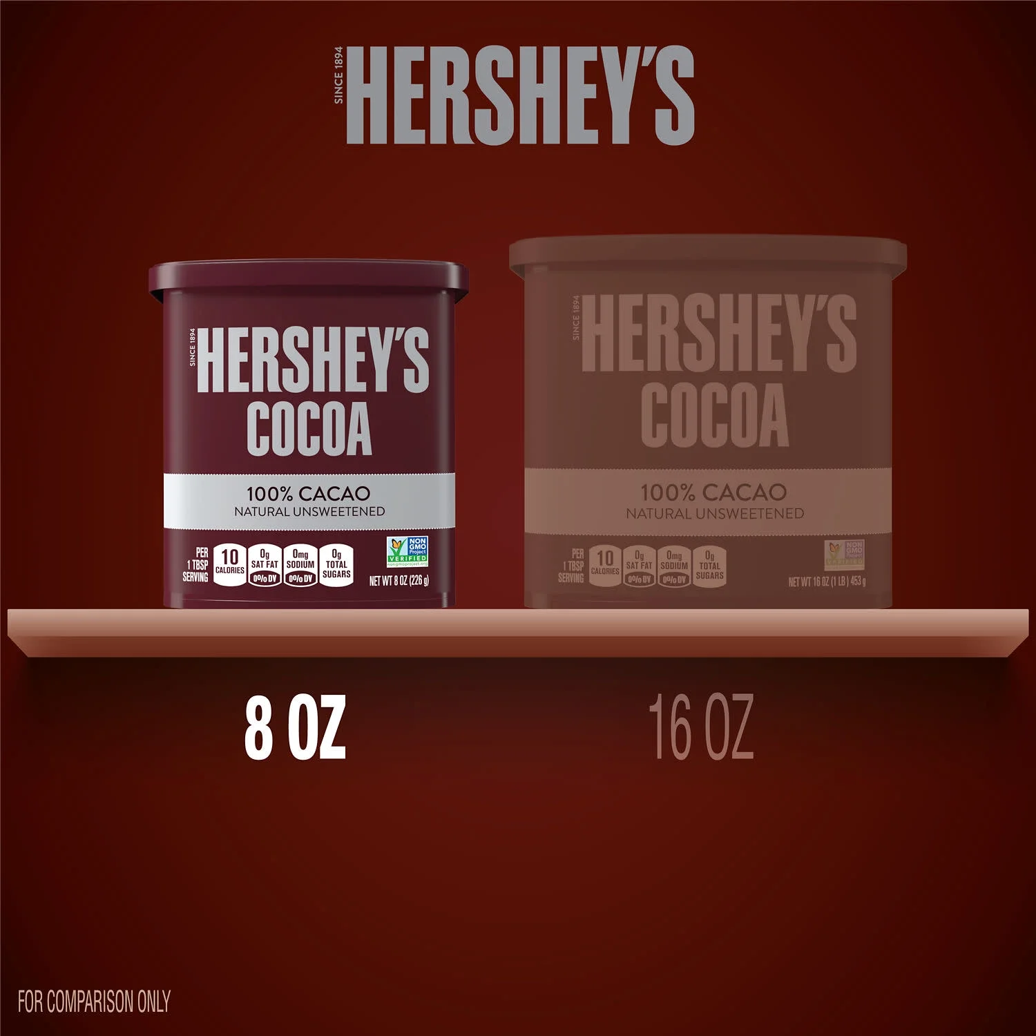 Hershey's Natural Unsweetened Cocoa Powder, Can 8 oz - Image 5