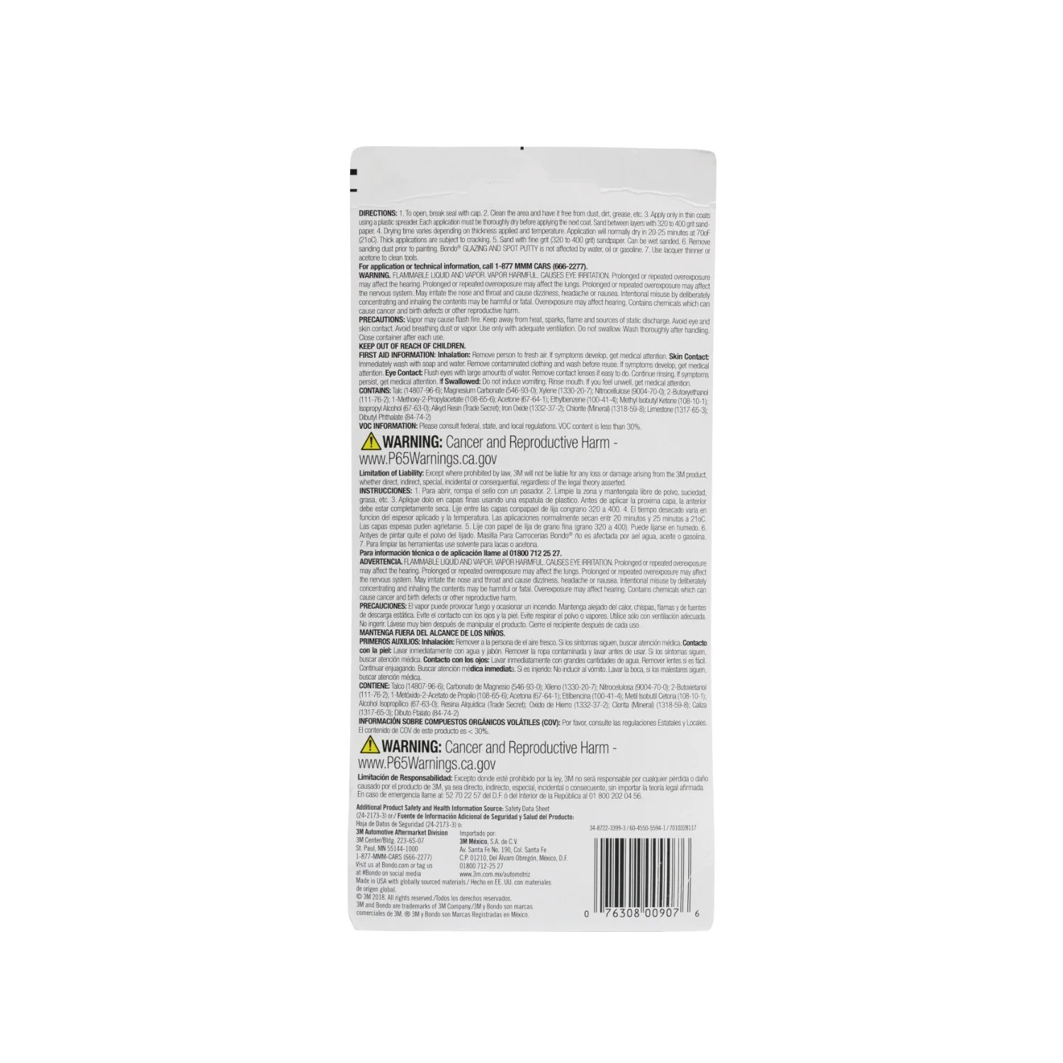 Bondo Glazing and Spot Putty, 00907ES, 4.5 oz, 1 Tube - Image 3