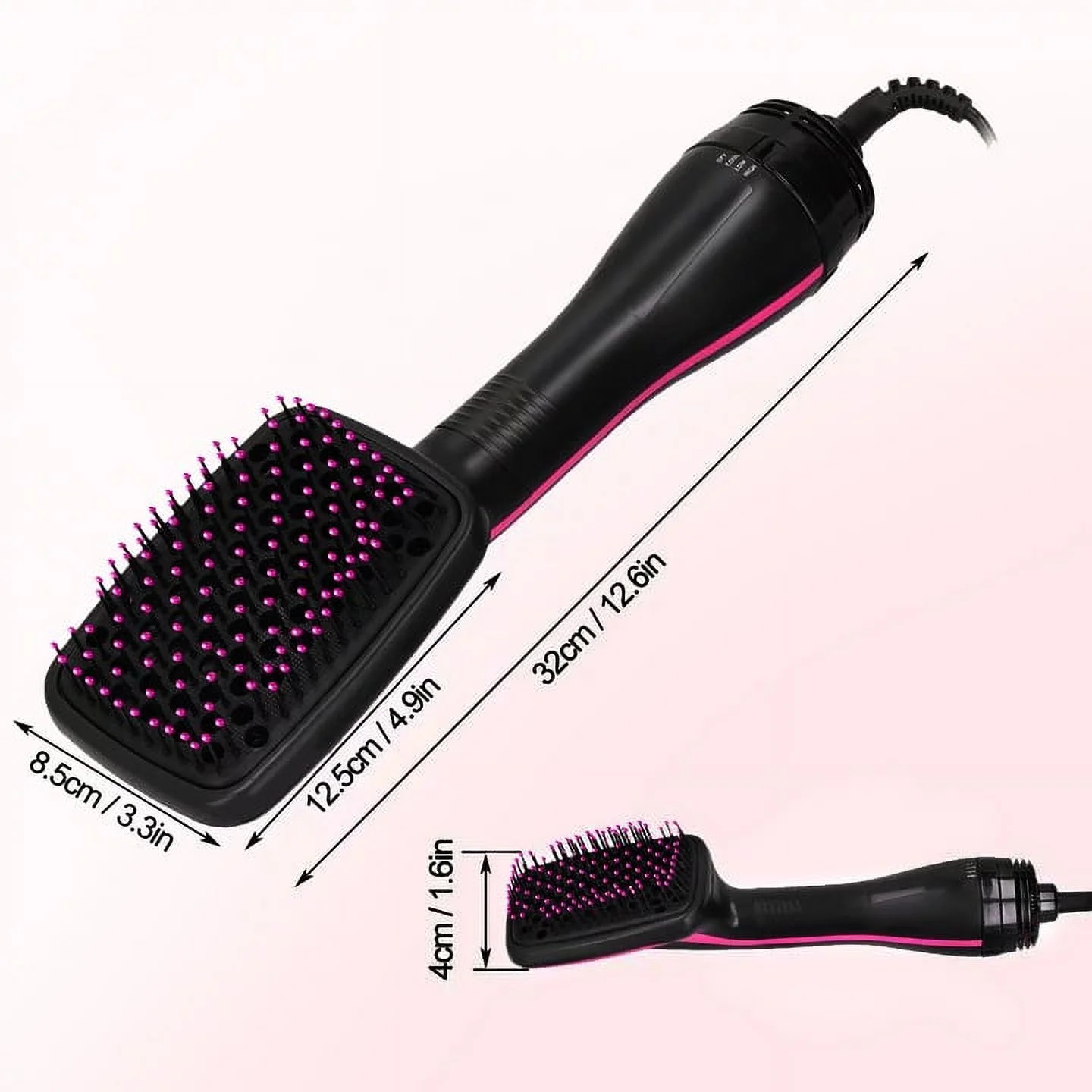 Hair Dryer Brush, Jungle Wave 2 in 1 Negative Ion Blow Dryer with Comb, Fast Drying Hot Air Brush - Image 7