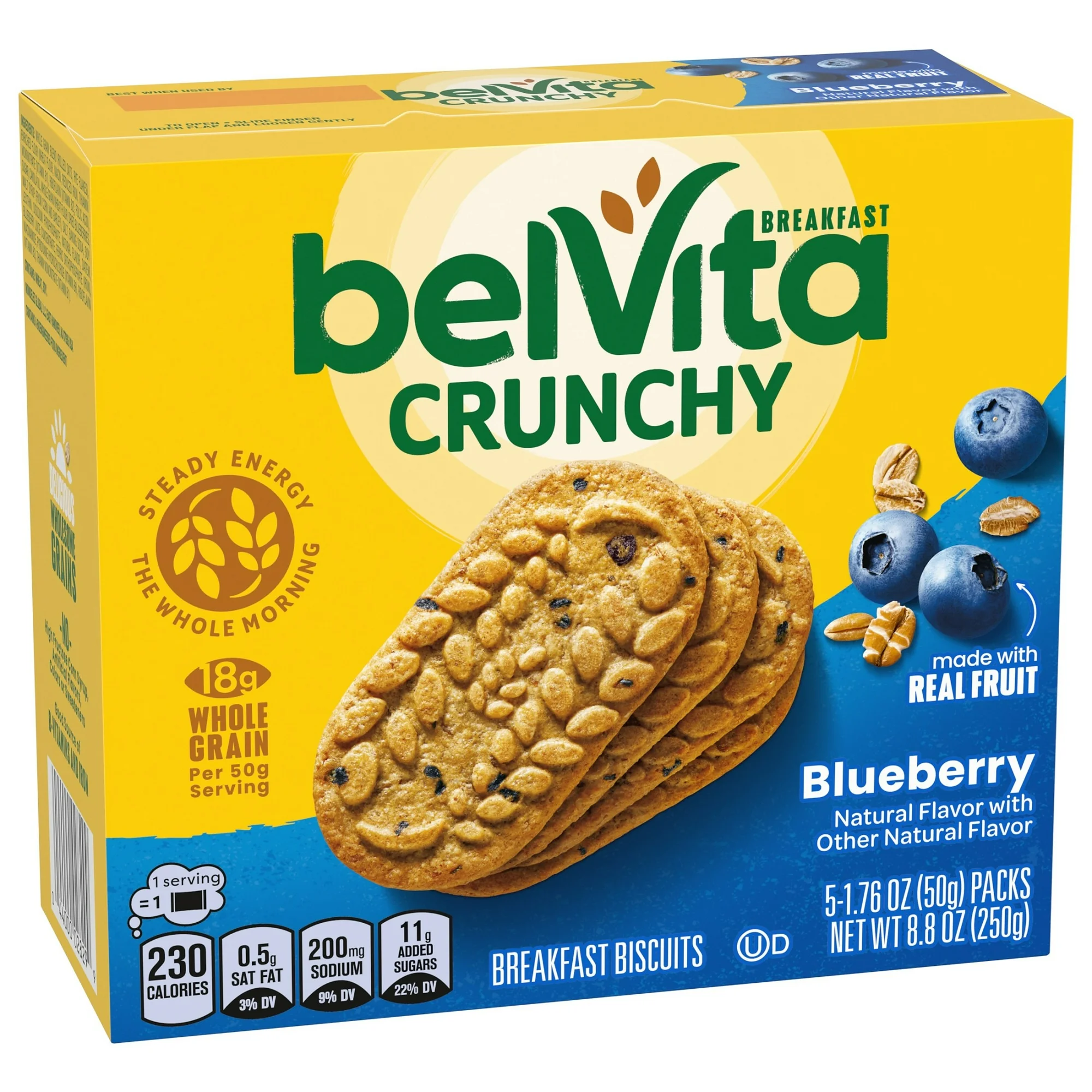 belVita Breakfast Bars Biscuits, Blueberry, 5 Packs (4 Biscuits Per Pack) - Image 14
