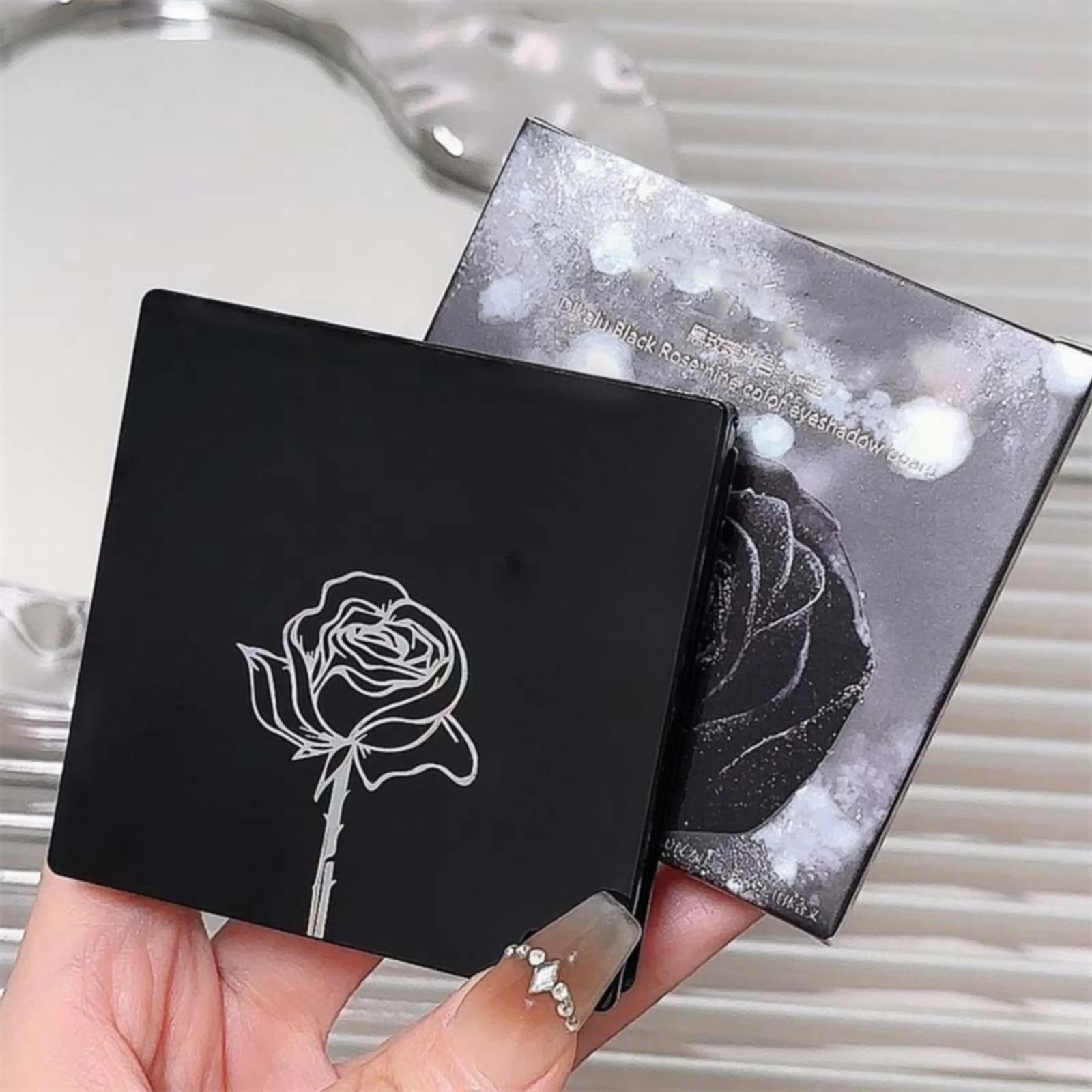 Eyeshadow Black Gray Silver Glitter Eye Eyeshadow Makeup 9 Colors Cool Toned Glitter Eyeshadow Make Up Black Eyeshadow Makeup Beauty Tools Clearance - Image 4