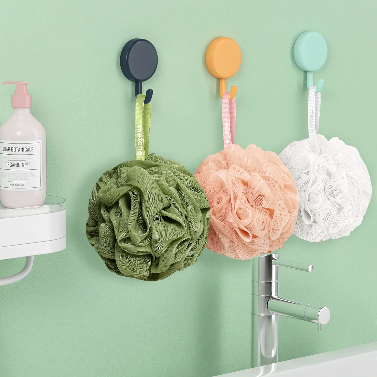 Metene Shower Loofah Sponge 3 Pack, Body Wash Scrubber Exfoliator Loofa, Men Women Bathing Accessorie - Image 5