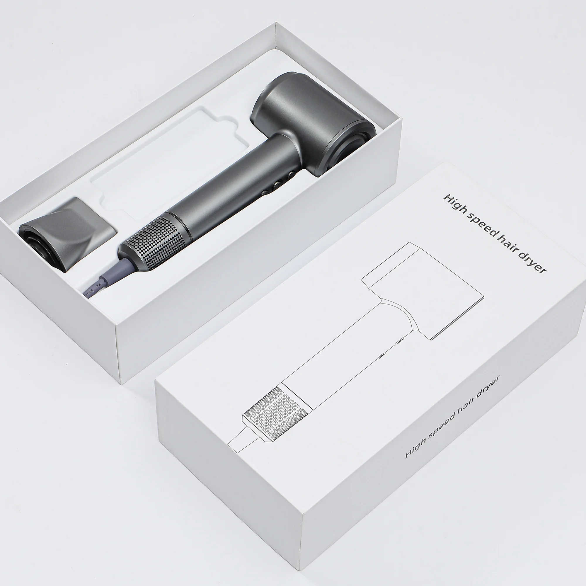 Dygoophy® Leafless High-Speed Hair Dryer - 1500W Brushless Motor, Ionic Technology, Smart Temperature Control, Cold and Hot Air Alternating, Perfect for Home and Salon Use - Image 4