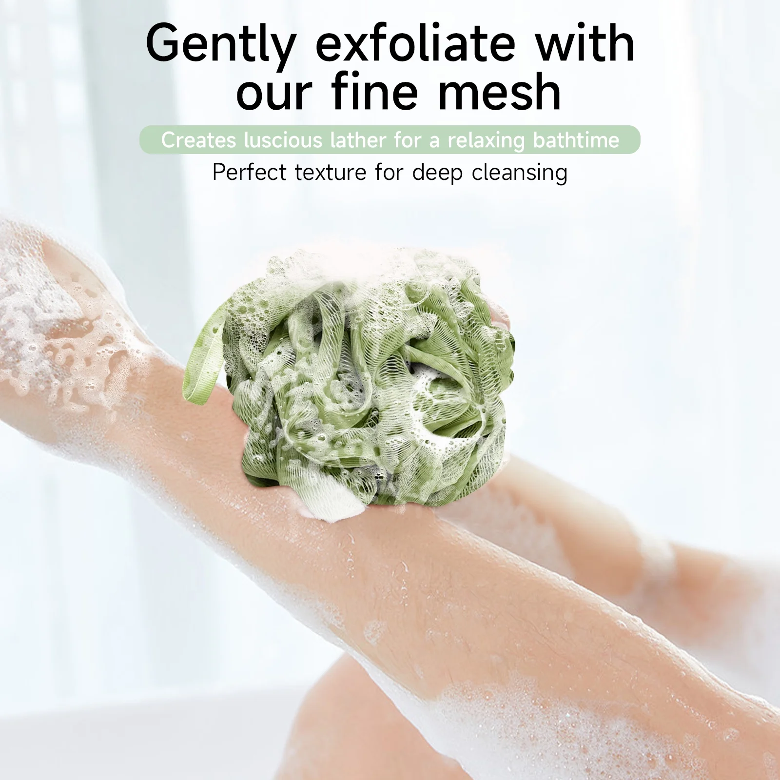 Metene Shower Loofah Sponge 3 Pack, Body Wash Scrubber Exfoliator Loofa, Men Women Bathing Accessorie - Image 6