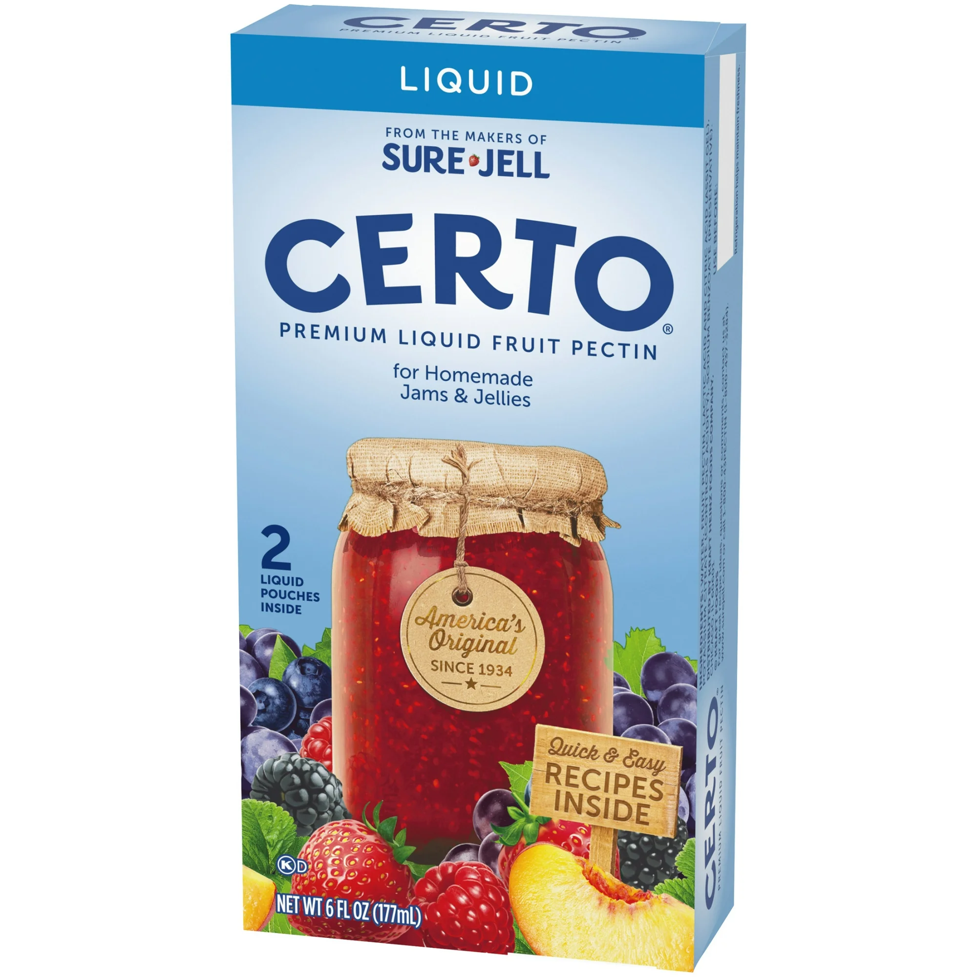 Certo Premium Liquid Fruit Pectin, 2 Count packs, No Known Allergens, 6 oz, Box - Image 10