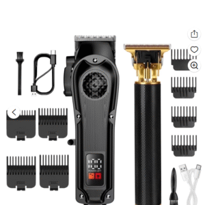 Hoey Hair Clippers for Men, Professional Clippers and Trimmers Set, Cordless Clippers for Hair Cutting, Beard Trimmer, Barber Clippers, Rechargeable Electric Shaver, Gifts for Men