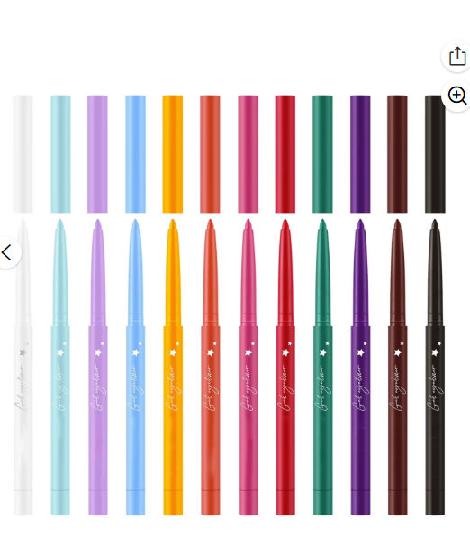 Eyeliner 12 Colors Eyeliner Set Natural Black Eyeliner Proof Long Lasting Gel Pencils Liner Rainbow Eyeliner Makeup Set Makeup Beauty Tools Clearance Back to Dorm for wedding