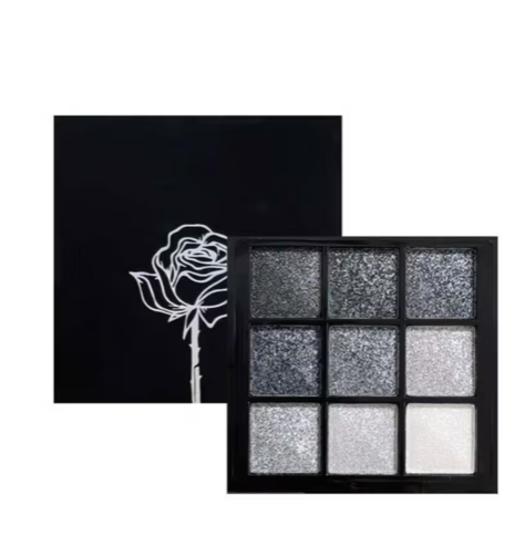 Eyeshadow Black Gray Silver Glitter Eye Eyeshadow Makeup 9 Colors Cool Toned Glitter Eyeshadow Make Up Black Eyeshadow Makeup Beauty Tools Clearance