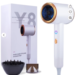 Ionic Hair Dryer, 2100W Professional Blow Dryer, Negative Ion Technolog Drying with 3 Heating, 2 Speed, 2 Nozzle for Home Salon Travel