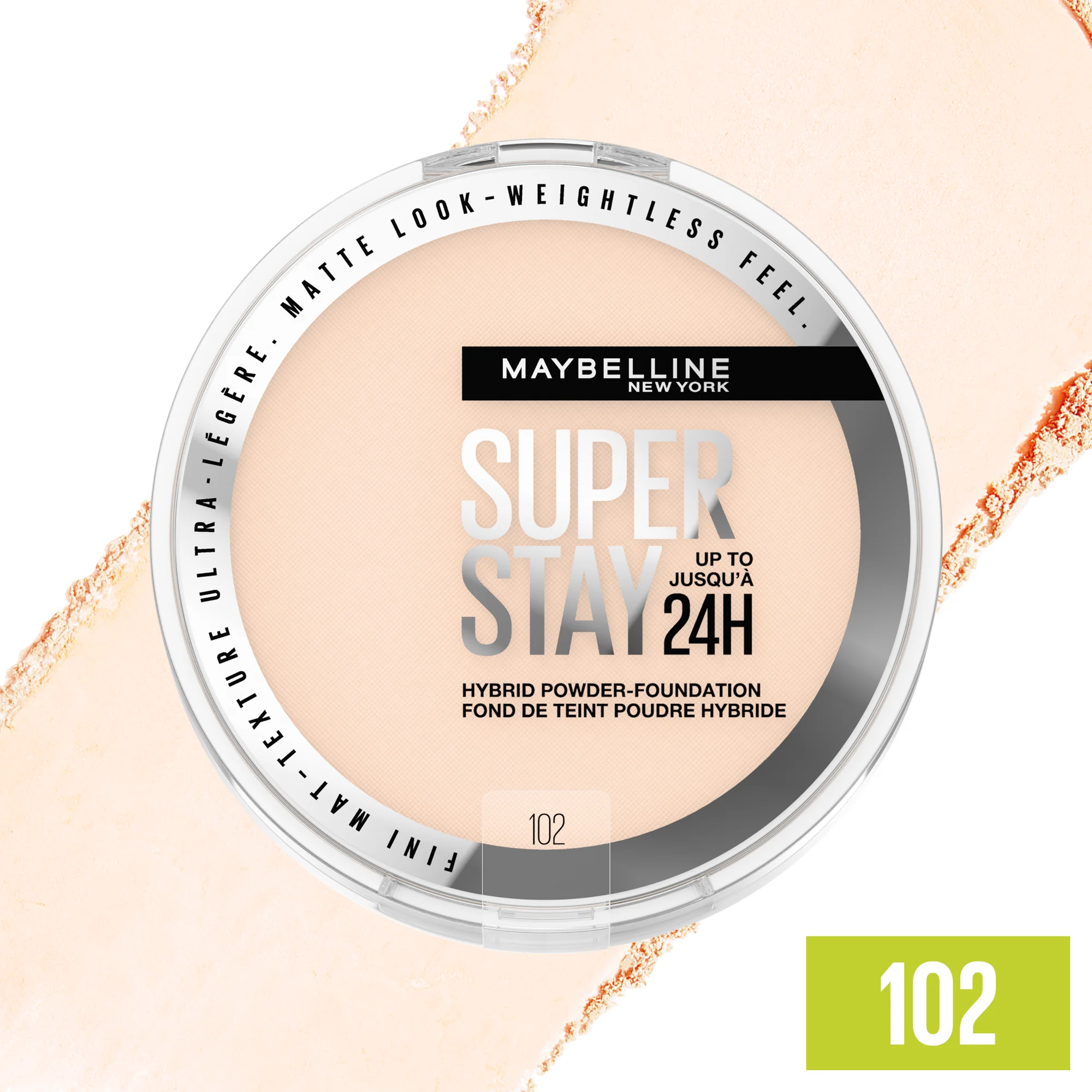 Maybelline Super Stay Powder Foundation Makeup, Soft Matte Finish, 102, 0.21 oz - Image 4