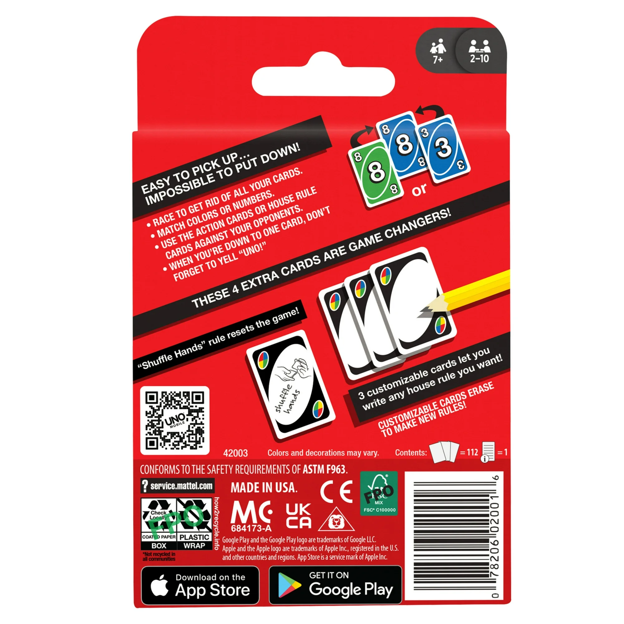 UNO Card Game for Kids, Adults & Family Game Night, Original UNO Game of Matching Colors & Numbers - Image 5