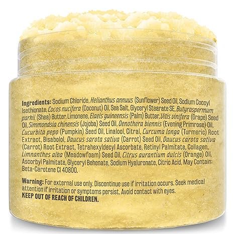 M3 Exfoliating Body Scrub Turmeric Body Scrub | Skin Exfoliator with Collagen and Coconut Oil | 12 Oz - Image 12