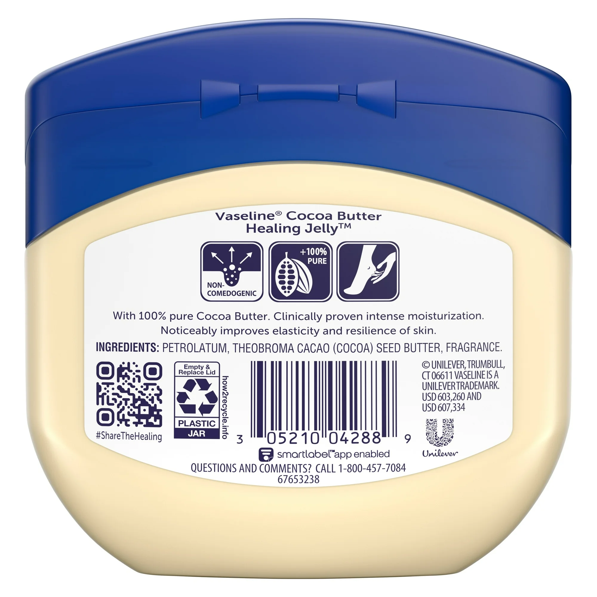 Vaseline Rich Moisturizing Cocoa Butter Healing Petroleum Jelly for Dry Skin, 13 oz - Image 4