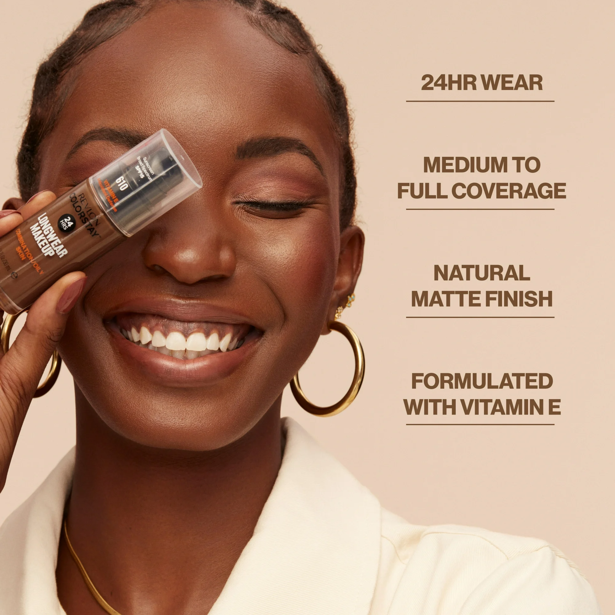 Revlon ColorStay Liquid Foundation Makeup, Matte Finish, Combination/Oily Skin, SPF 15, 150 Buff, 1 fl oz - Image 4