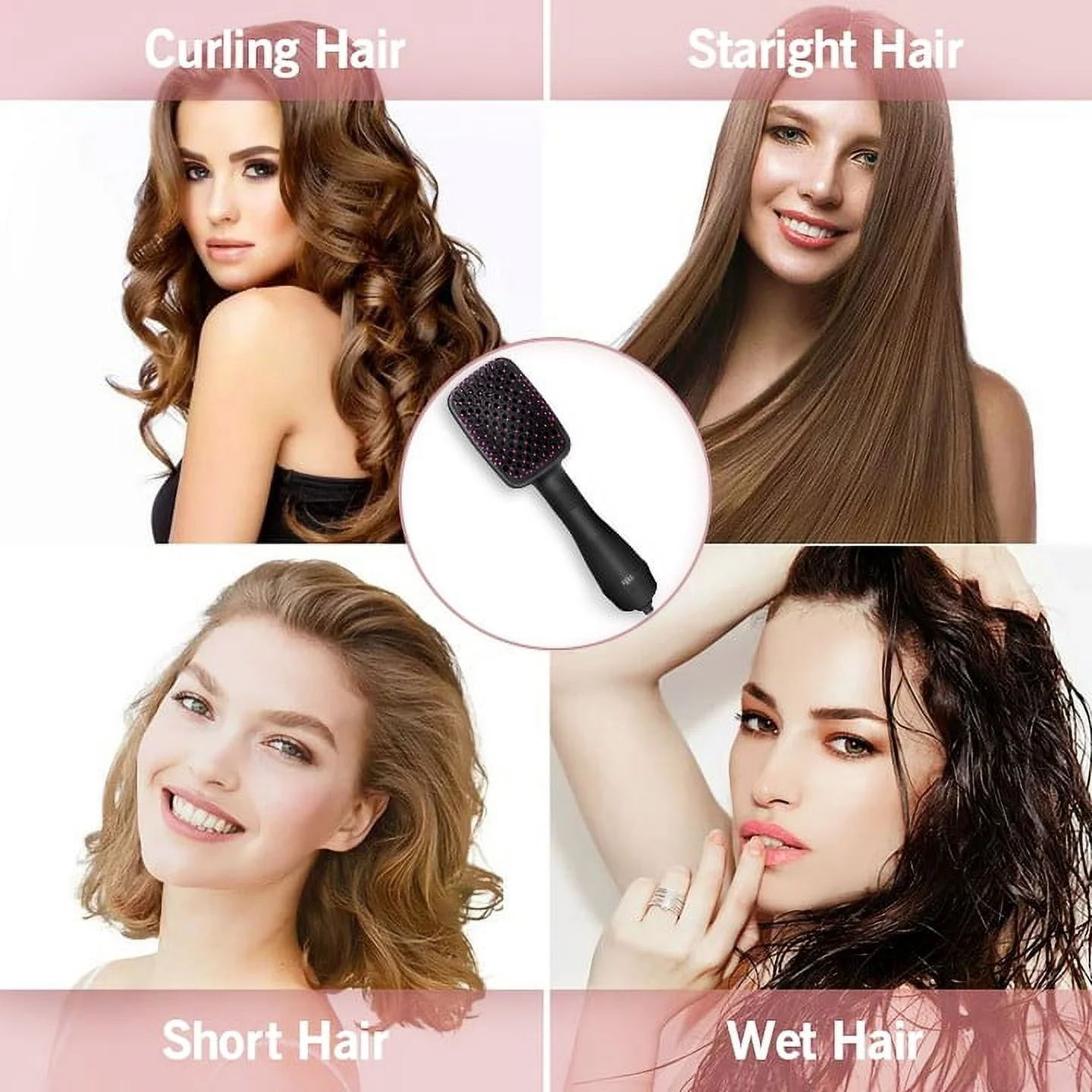 Hair Dryer Brush, Jungle Wave 2 in 1 Negative Ion Blow Dryer with Comb, Fast Drying Hot Air Brush - Image 6
