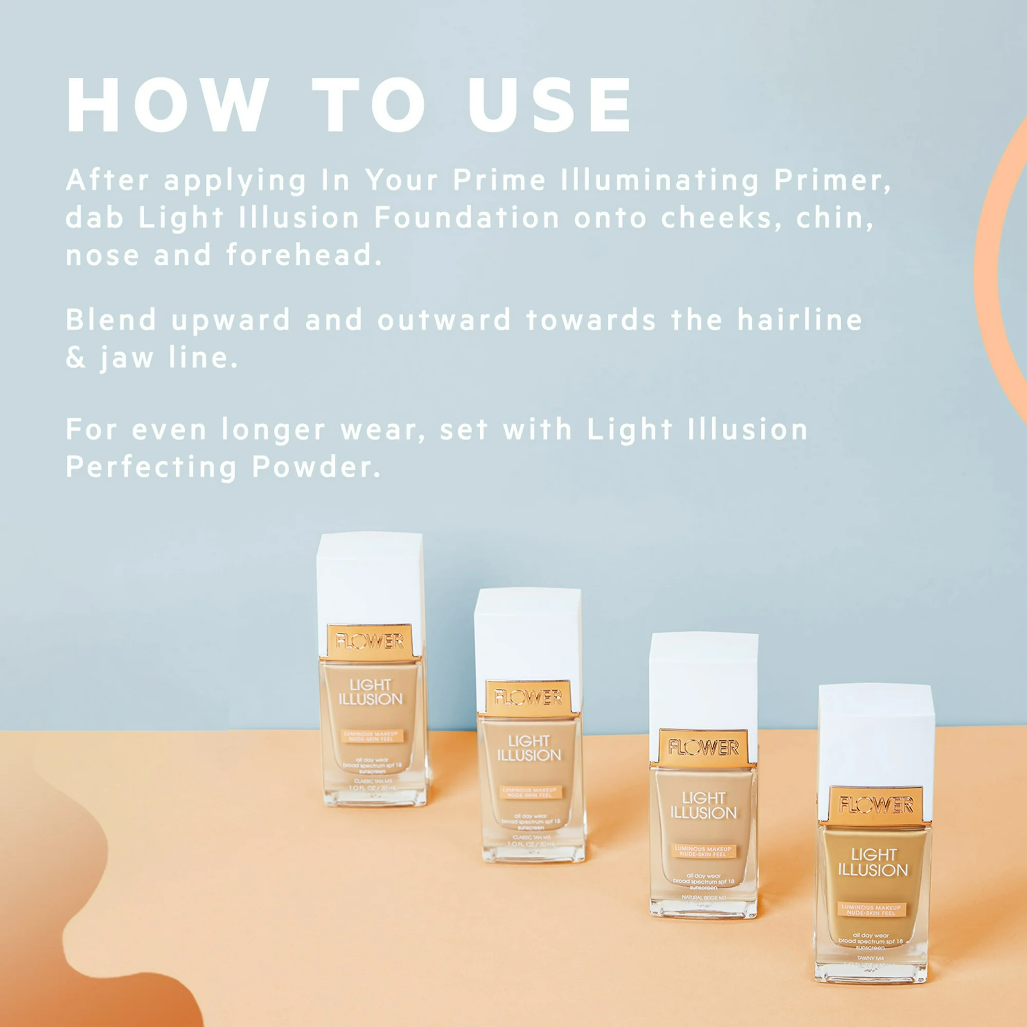 FLOWER Beauty Light Illusion Foundation - Nude - Image 6